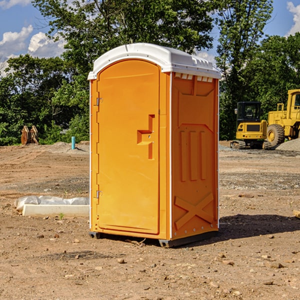 how often are the porta potties cleaned and serviced during a rental period in Benbow CA